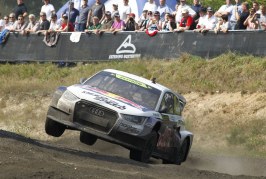 Podium pour le pilote Audi Mattias Ekström dans la manche allemande du Championnat du Monde de Rallycross