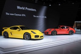 Genève 2015 - Première mondiale pour les Porsche Cayman GT4 et 911 GT3 RS