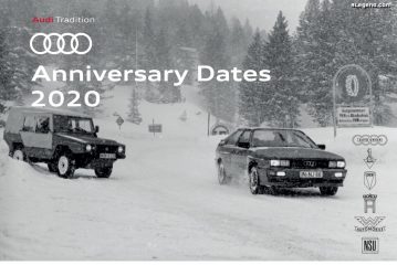 Dates anniversaire Audi en 2020