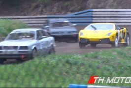 Bataille entre une Lamborghini Gallardo V10 et une Audi 80 V8 biturbo en autocross