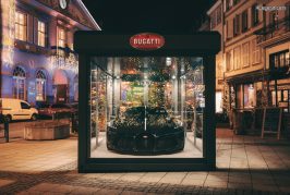 Exposition de La Bugatti La Voiture Noire dans le centre-ville de Molsheim