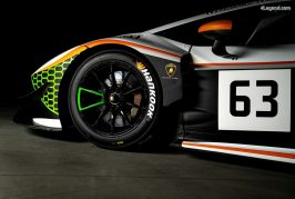 Une Lamborghini Huracán GT3 EVO engagée par Hankook FFF Racing Team au Nürburgring