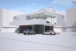 Audi charging hub : un concept d'espace de charge rapide premium avec lounge