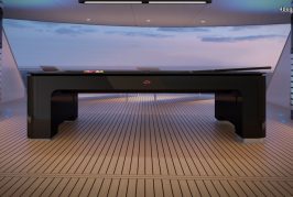 Bugatti a développé une table de billard en fibre carbone