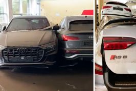 Des dizaines d'Audi neuves détruites dans une concession allemande après une inondation