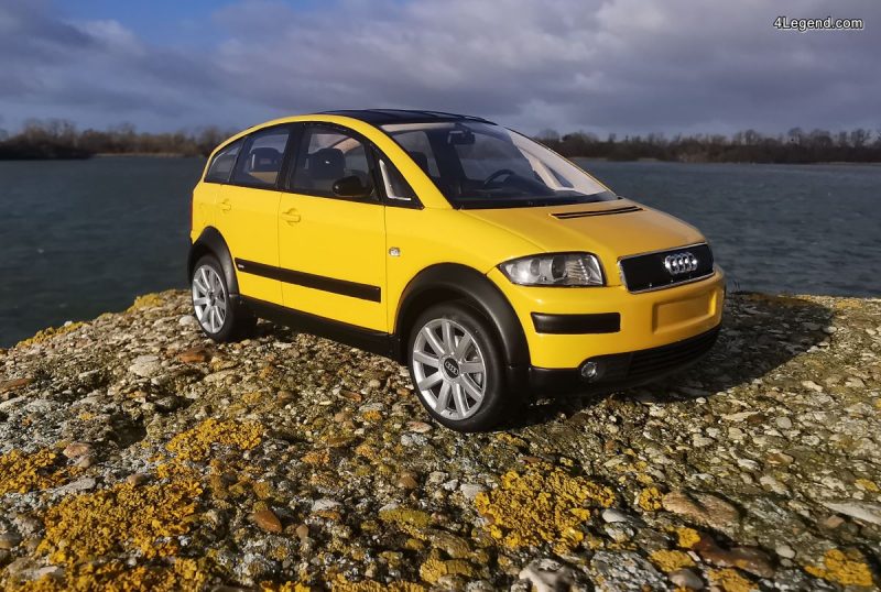 Miniature DNA Collectibles Audi A2 2003 - Orange - Échelle 1:18 - Neuve