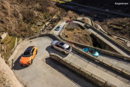 Road trip hivernal avec des modèles Lamborghini