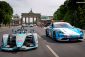 Le Porsche Taycan safety car de Formule E dans les rues de Berlin
