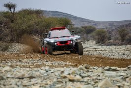 Dakar 2023 - Podium pour Carlos Sainz avec l'Audi RS Q e-tron E2 à l'étape 8