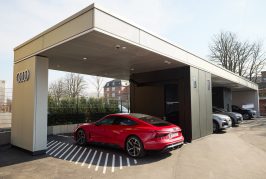 Ouverture d'un Audi Charging Hub à Francfort